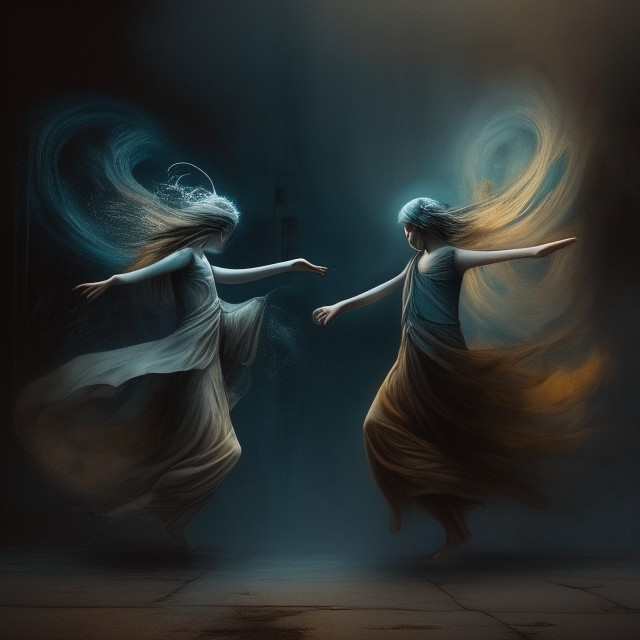 Ethereal Rebirth: Dance of Seraphs and Shadows