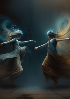 Ethereal Rebirth: Dance of Seraphs and Shadows